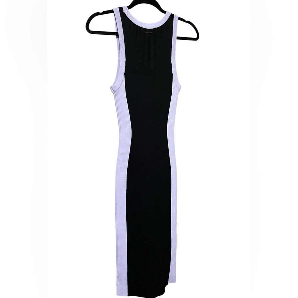 NWT Michael Kors Purple Black Sleeveless Stretch Bodycon Maxi Dress Size S - Picture 6 of 10